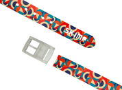 SKIMP Retro Geometric Belt with detachable clear metal-free buckle